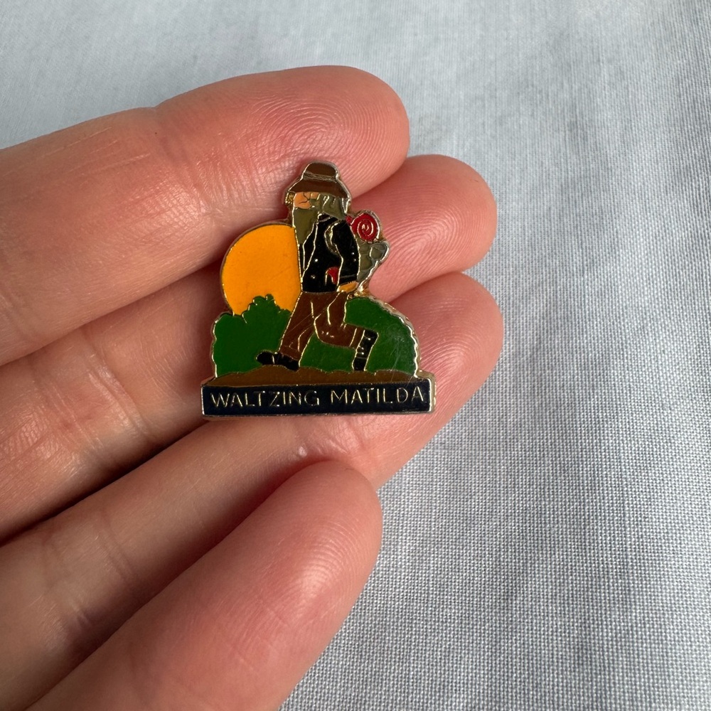 🫟3/$25🫟 Waltzing Matilda Enamel Pin - Multicolor